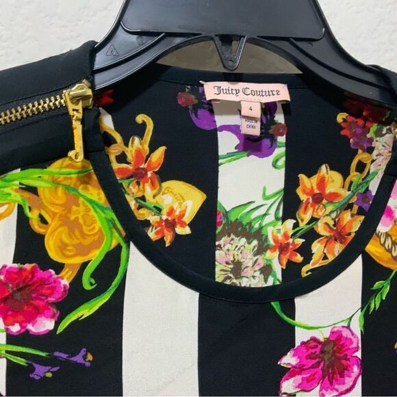 Juicy Couture Silk Dress With Floral Pattern size 4 - Picture 4 of 13